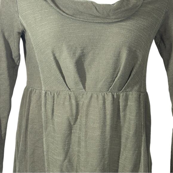 Anthropologie Saturday Sunday Olive Green Cowl Neck Babydoll Dress – Medium - Picture 4 of 13